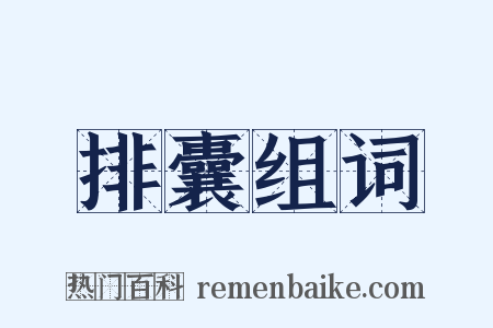 排囊组词是什么意思的图片